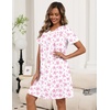 Ekouaer Zipper Robes for Women Short Knit Lightweight Bathrobe with Pockets(Pink Bow)