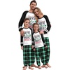 Ekouaer Family Christmas Pajamas Matching Sets Cute Long Sleeve Couple Pjs(Black Green-letter)