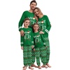 Ekouaer Family Christmas Pajamas Matching Sets Cute Long Sleeve Couple Pjs(Green-elf)