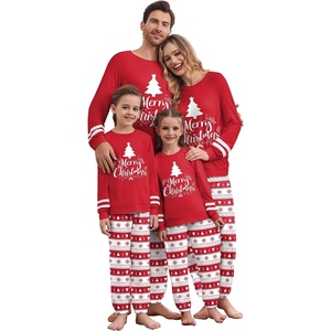 Ekouaer Family Christmas Pajamas Matching Sets Cute Long Sleeve Couple Pjs(Red-christmas Tree)