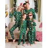 Ekouaer Family Christmas Pajamas Matching Sets Holiday Couple Pjs Sleepwear(Christmas Cartoon on Green)