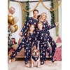 Ekouaer Family Christmas Pajamas Matching Sets Holiday Couple Pjs Sleepwear(Christmas Cartoon on Navy)