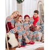 Ekouaer Family Christmas Pajamas Matching Sets Holiday Couple Pjs Sleepwear(Christmas Cartoon on Red)