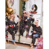 Ekouaer Family Christmas Pajamas Matching Sets Holiday Couple Pjs Sleepwear(Christmas Hat on Black)