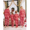 Ekouaer Family Christmas Pajamas Matching Sets Holiday Couple Pjs Sleepwear(Christmas Reindeer on Red)
