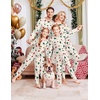 Ekouaer Family Christmas Pajamas Matching Sets Holiday Couple Pjs Sleepwear(Christmas Tree on Beige)