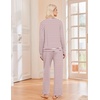 Ekouaer Pajama Sets Women 2 Piece Long Sleeve Sleepwear Cozy Pjs Loungewear(Red Striped)