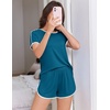 Ekouaer Womens Pajama Sets 2 Piece Soft Sleepwear Summer Lounge Sets S-XXL(Blue)