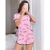 Ekouaer Womens Pajama Sets 2 Piece Soft Sleepwear Summer Lounge Sets S-XXL(Pink – Heart and Love)