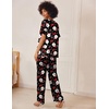 Ekouaer Women’s Satin Silky Pajama Set 2 Piece V Neck Silk Pjs with Pocket(Black Christmas)