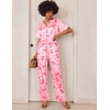 Ekouaer Women’s Satin Silky Pajama Set 2 Piece V Neck Silk Pjs with Pocket(Bow)