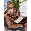 Ekouaer Womens Silk Pajamas Set 2 Piece Satin Pjs Cap Sleeve Loungewear(Brown Cheetah)