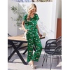 Ekouaer Womens Silk Pajamas Set 2 Piece Satin Pjs Cap Sleeve Loungewear(Christmas Green)
