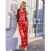 Ekouaer Womens Silk Pajamas Set 2 Piece Satin Pjs Cap Sleeve Loungewear(Christmas Red Tree)