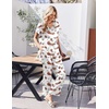 Ekouaer Womens Silk Pajamas Set 2 Piece Satin Pjs Cap Sleeve Loungewear(Christmas White Santa Claus)