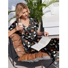 Ekouaer Womens Silk Pajamas Set 2 Piece Satin Pjs Cap Sleeve Loungewear(Halloween Black)