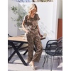 Ekouaer Womens Silk Pajamas Set 2 Piece Satin Pjs Cap Sleeve Loungewear(Leopard)