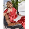Ekouaer Womens Silk Pajamas Set 2 Piece Satin Pjs Cap Sleeve Loungewear(Red Bow)