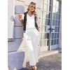 Ekouaer Womens Silk Pajamas Set 2 Piece Satin Pjs Cap Sleeve Loungewear(White(sheer))