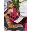 Ekouaer Womens Silk Pajamas Set 2 Piece Satin Pjs Cap Sleeve Loungewear(Wine)