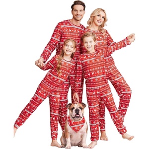 Ekouaer Family Christmas Pajamas Matching Sets Holiday Couple Pjs Sleepwear(Christmas Reindeer on Red)