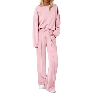 Ekouaer Pajama Sets Women 2 Piece Long Sleeve Sleepwear Cozy Pjs Loungewear(Pink)