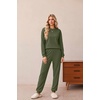 Ekouaer 2 Piece Lounge Sets for Women Matching Jogger Pants Fall Outfits(Army Green)