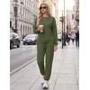 Ekouaer 2 Piece Lounge Sets for Women Matching Jogger Pants Fall Outfits(Army Green)
