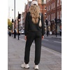 Ekouaer 2 Piece Lounge Sets for Women Matching Jogger Pants Fall Outfits(Black)