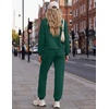 Ekouaer 2 Piece Lounge Sets for Women Matching Jogger Pants Fall Outfits(Dark Green)