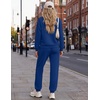 Ekouaer 2 Piece Lounge Sets for Women Matching Jogger Pants Fall Outfits(Dusty Blue)