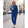 Ekouaer 2 Piece Lounge Sets for Women Matching Jogger Pants Fall Outfits(Dusty Blue)