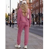 Ekouaer 2 Piece Lounge Sets for Women Matching Jogger Pants Fall Outfits(Dusty Rose)