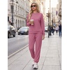 Ekouaer 2 Piece Lounge Sets for Women Matching Jogger Pants Fall Outfits(Dusty Rose)