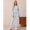 Ekouaer 2 Piece Lounge Sets for Women Matching Jogger Pants Fall Outfits(Grey)