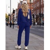 Ekouaer 2 Piece Lounge Sets for Women Matching Jogger Pants Fall Outfits(Navy Blue)