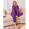 Ekouaer 2 Piece Lounge Sets for Women Matching Jogger Pants Fall Outfits(Purple)