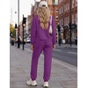 Ekouaer 2 Piece Lounge Sets for Women Matching Jogger Pants Fall Outfits(Purple)