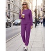 Ekouaer 2 Piece Lounge Sets for Women Matching Jogger Pants Fall Outfits(Purple)