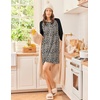Ekouaer 3 Pack Nightgowns for Women Long Sleeve Sleepshirt Soft Nightshirt(Black/Leopard Brown/Wind Red)