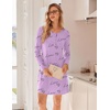 Ekouaer 3 Pack Nightgowns for Women Long Sleeve Sleepshirt Soft Nightshirt(Pink Love/Light Pink Stripes/Cherry Blue Plaid)