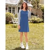 Ekouaer Cotton Nightgowns for Women Long Sleeve Sleepshirts Soft Sleepwear(Blue)