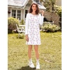 Ekouaer Cotton Nightgowns for Women Long Sleeve Sleepshirts Soft Sleepwear(Floral Purple White)