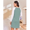 Ekouaer Cotton Nightgowns for Women Long Sleeve Sleepshirts Soft Sleepwear(Green)
