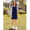 Ekouaer Cotton Nightgowns for Women Long Sleeve Sleepshirts Soft Sleepwear(Navy Blue)