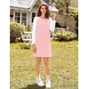 Ekouaer Cotton Nightgowns for Women Long Sleeve Sleepshirts Soft Sleepwear(Pink)