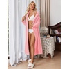 Ekouaer Plush Robe for Women 2026 Long Bathrobe Soft House Coat with Pocket(Coral)