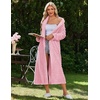 Ekouaer Plush Robe for Women 2026 Long Bathrobe Soft House Coat with Pocket(Light Pink)