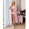 Ekouaer Plush Robe for Women 2026 Long Bathrobe Soft House Coat with Pocket(Light Pink)