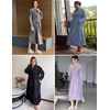 Ekouaer Plush Robe for Women 2026 Long Bathrobe Soft House Coat with Pocket(Purple)